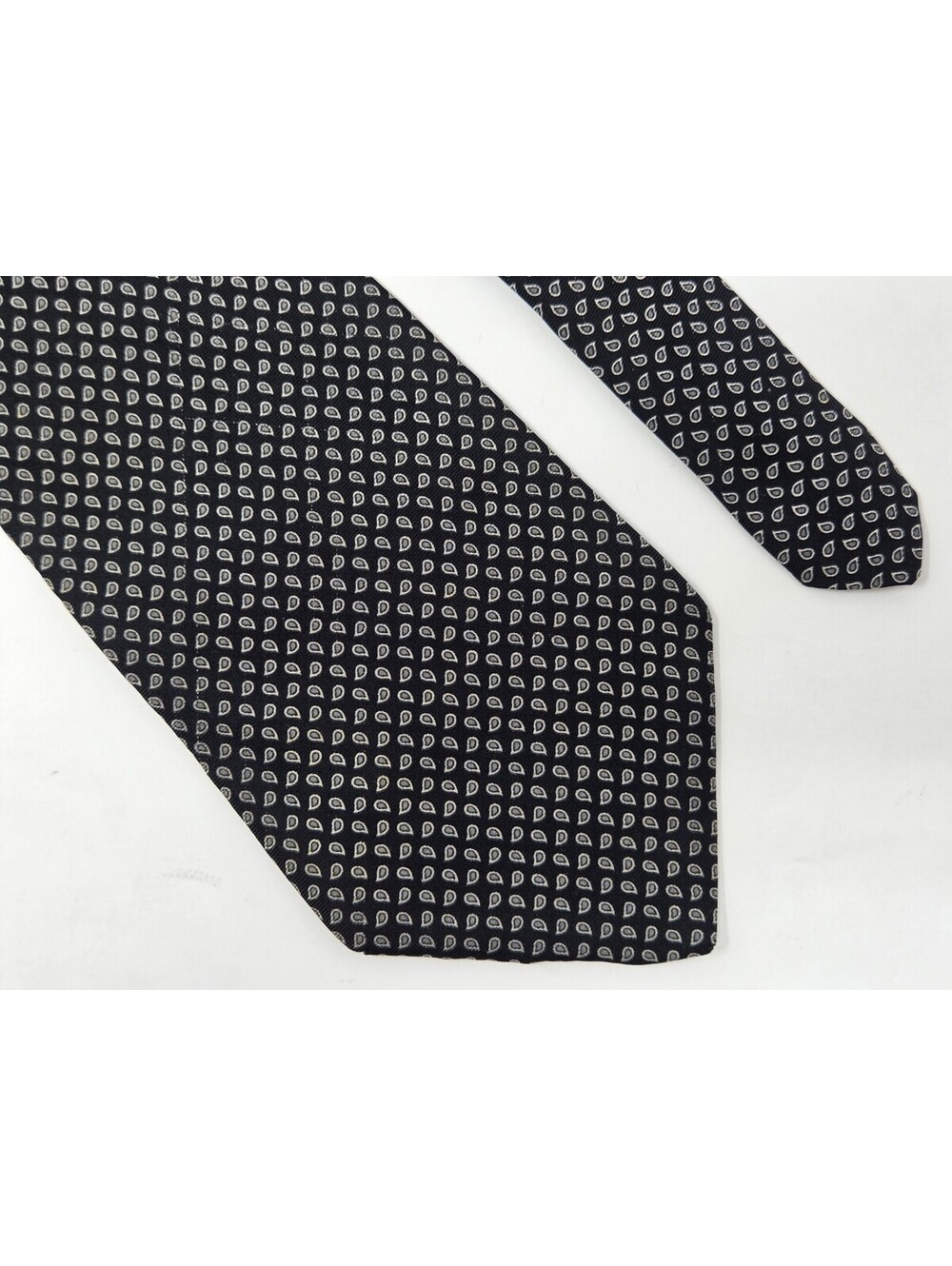 Ashford Brooks London Silk Black Olive Paisley Tie 4" x 59"